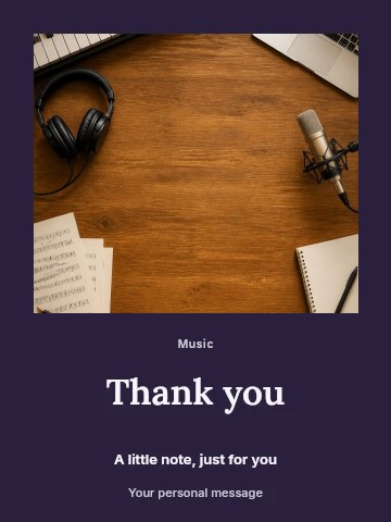 Open microphone night greeting card template