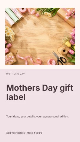 Mothers Day gift label instagram story template