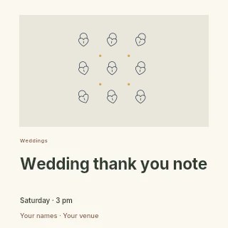 Heart-shaped padlock · Scattered Pattern in Wedding thank you note · Gallery editorial