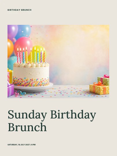 Sunday Birthday Brunch · Modern invitation template