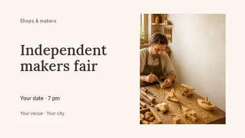 Independent makers fair banner template