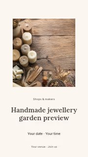 Handmade jewellery garden preview instagram story template · Picture window