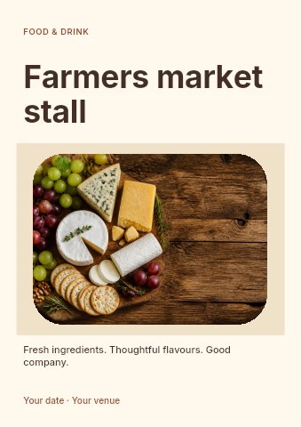 Farmers market stall flyer template