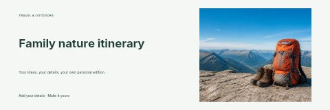 Family nature itinerary banner template