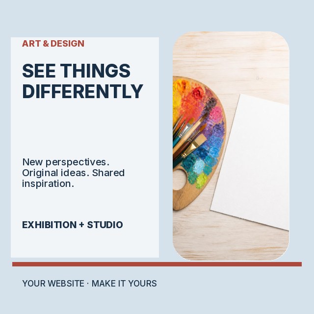 Art & design Social post template · Colour block