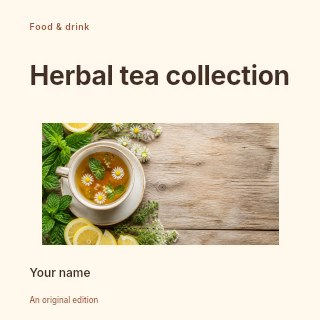 Herbal tea collection podcast cover template · Modern programme