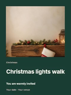 Cozy Christmas Fireplace with Stocking in Christmas lights walk · Gallery editorial