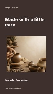 Hands shaping pottery on a wheel in Handmade photo showcase · Modern programme
