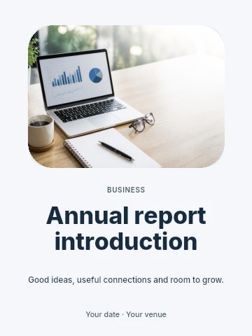 Annual report introduction poster template