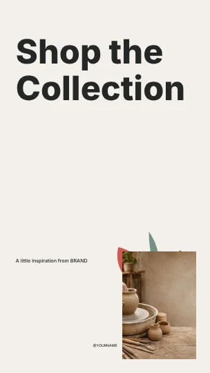 Shop the Collection · Typographic instagram story template