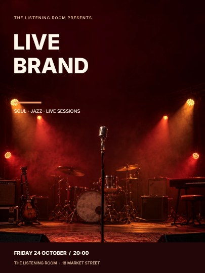 Music concert · Editorial poster template