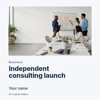 Independent consulting launch podcast cover template · Gallery editorial