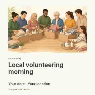 Diverse group packing care boxes together in Local volunteering morning · Gallery editorial