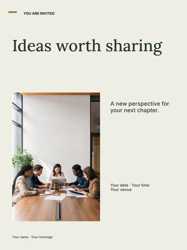 Business photo announcement