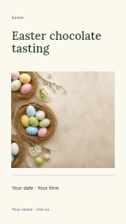 Easter chocolate tasting instagram story template · Title & photograph