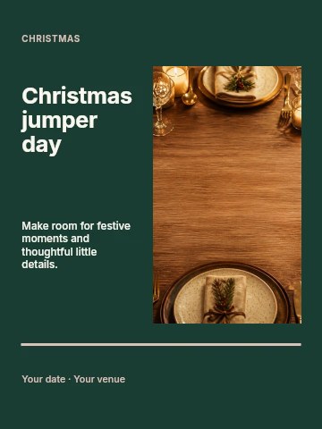 Christmas jumper day poster template