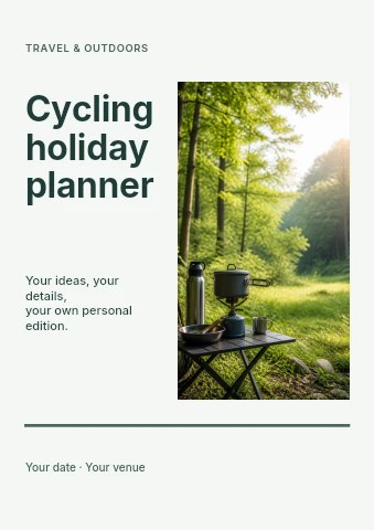 Cycling holiday planner flyer template