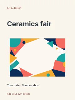 Ceramics Fair · Modern programme