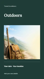 Outdoors instagram story template · Title & photograph