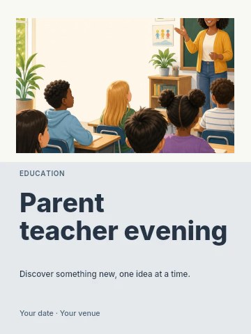 Parent teacher evening poster template