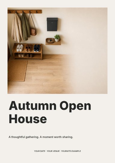 Autumn Open House · Terrace flyer template
