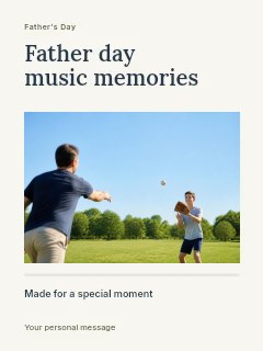 Father Day music memories invitation template · Title & photograph