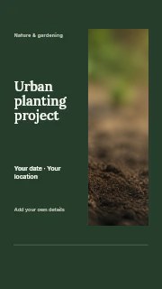 Urban planting project instagram story template · Split portrait