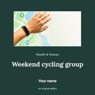 Weekend cycling group podcast cover template · Picture window