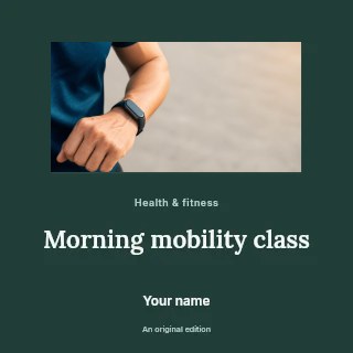 Morning mobility class podcast cover template · Picture window
