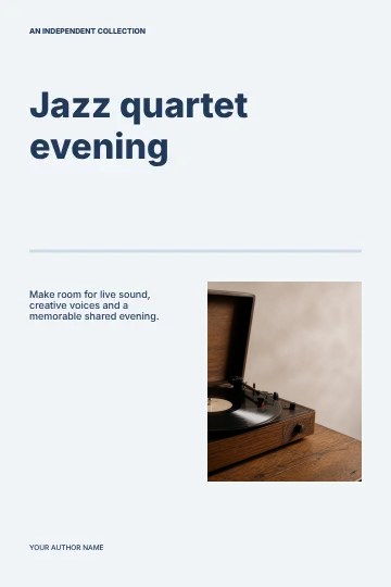 Jazz quartet evening · Columns book cover template