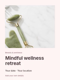 Mindful wellness retreat invitation template · Gallery editorial