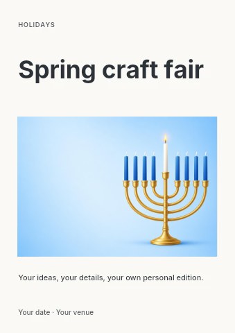 Spring craft fair flyer template