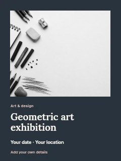 Geometric art exhibition · Gallery editorial