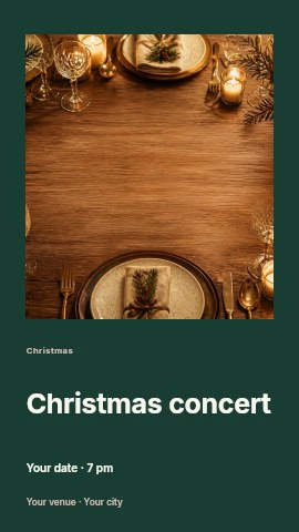 Christmas concert instagram story template