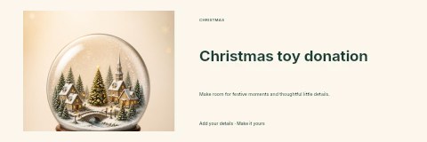 Christmas toy donation banner template