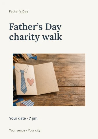 Father’s Day charity walk flyer template