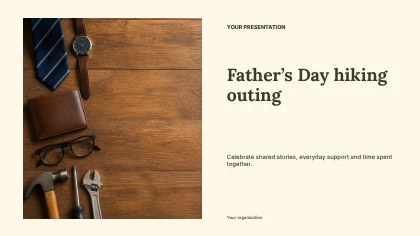 Father’s Day hiking outing · Spotlight presentation cover template