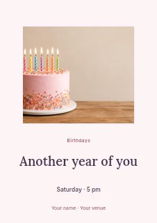 Birthday photo celebration flyer template · Picture window