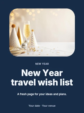 New Year travel wish list poster template