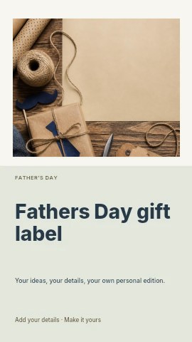 Fathers Day gift label instagram story template