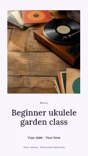 Beginner ukulele garden class instagram story template · Quiet photo gallery