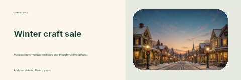 Winter craft sale banner template