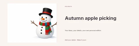Autumn apple picking banner template