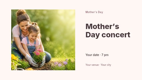 Mother’s Day concert banner template