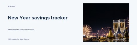 New Year savings tracker banner template