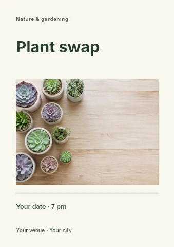 Plant swap flyer template
