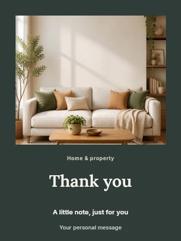 Interior design consultation greeting card template