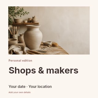 Shops & makers social media post template · Gallery editorial
