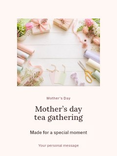 Mother’s Day tea gathering invitation template · Picture window