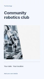 Community robotics club instagram story template · Title & photograph